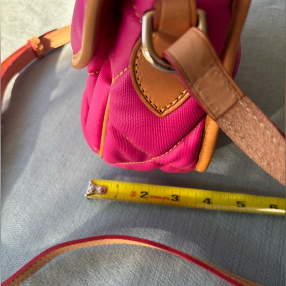 Dooney & Bourke Hot Pink Barbie Quilted Nylon Vacchetta Leather Crossbody Purse - Picture 16 of 16